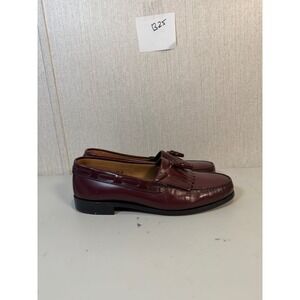 Town Craft Mens Red Brown Leather Upper Tassel Slip-On Shoes Made Brazil 11 D